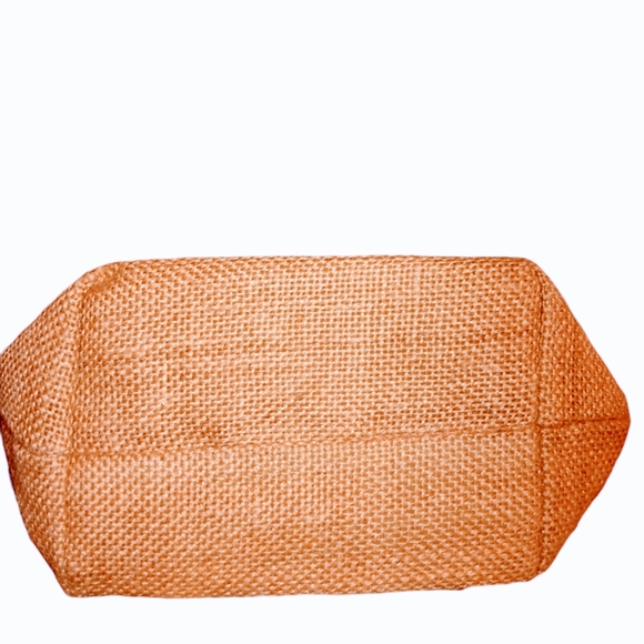 LIZ CLAIBORNE Embroidery Woven Raffia/Jute Crossbody Fish Coin Holder Large Tote - Picture 5 of 5